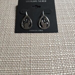 Sterling Silver Tarnish Free Cat Earrings